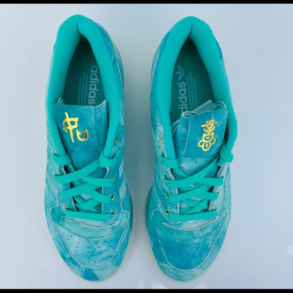 adidas RIVALRY LOW Men’s Hi-Res green/White/Gold - Picture 3 of 12